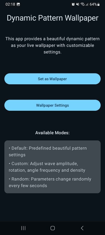 Dynamic Pattern Live Wallpaper